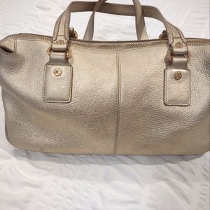 Pre loved champagne gold Monsac original shoulder bag